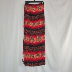 Paradise Collection Elephants Print Wrap Skirt